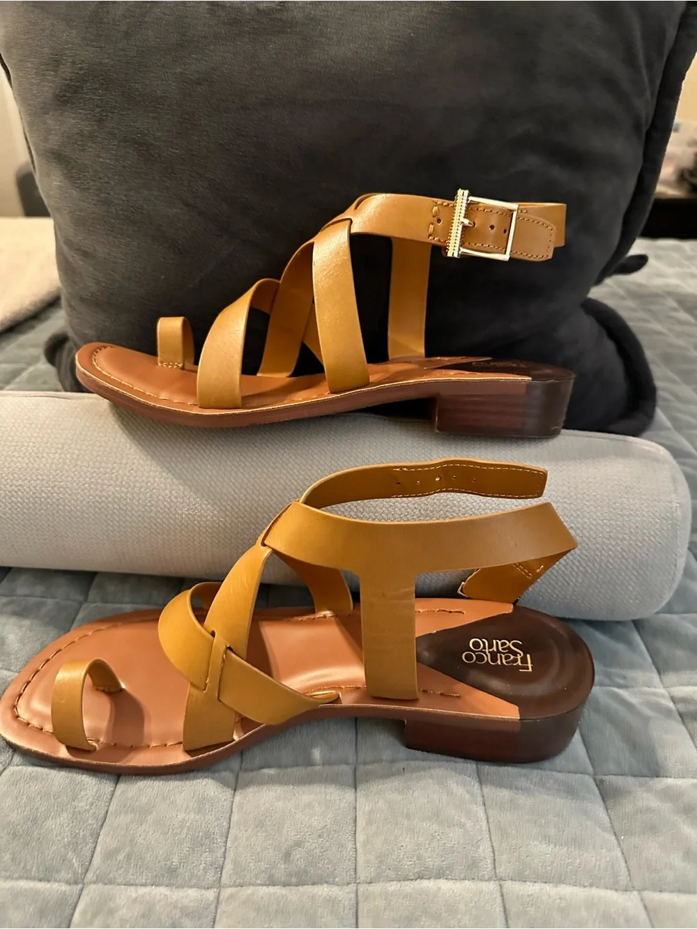 Franco Sarto Ina Strappy Sandals in Tan — Size 9 - Picture 2 of 8